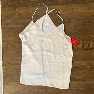 SPANX White Asymmetrical Sleeveless Camisole